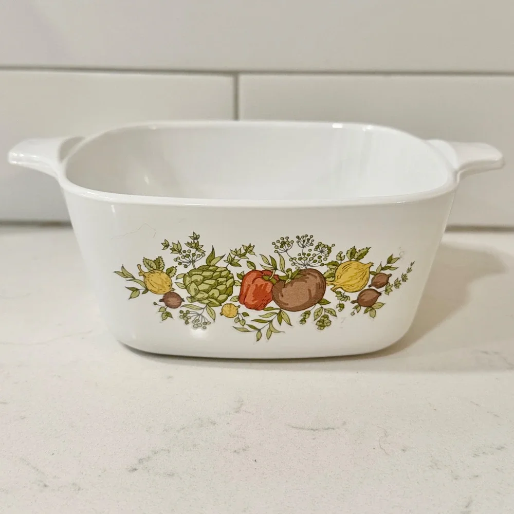 Vintage Corning Ware Spice O Life P-23-B 2 3/4 Cup Square Casserole Dish USA